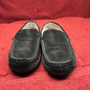 Men's Black Suede Slip-On Loafers